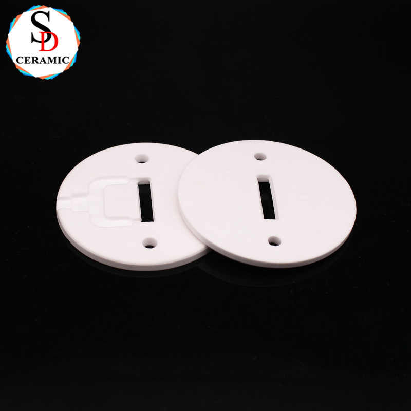 Customized Low Price 95% Alumina Al2o3 Ceramic Spacer Round Plate with Hole