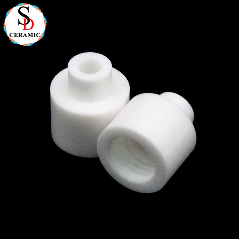 White Zirconium Oxide Ceramic Parts Shining Small Zirconia Cylinder