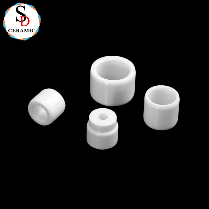 White Zirconium Oxide Ceramic Parts Shining Small Zirconia Cylinder