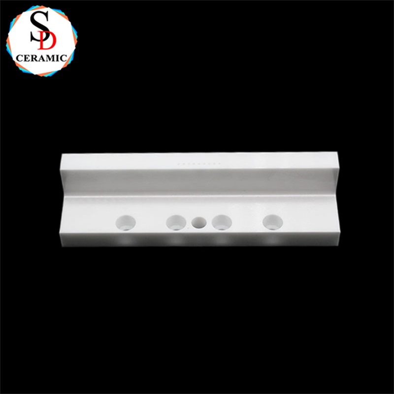High Precision Zirconia Ceramic Angle Bracket Multi-Hole Ceramic Fixing Rail for Semiconductor Processing