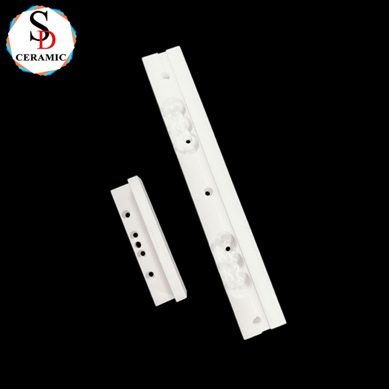 High Precision Zirconia Ceramic Angle Bracket Multi-Hole Ceramic Fixing Rail for Semiconductor Processing