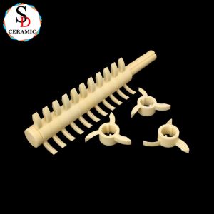 Customize Alumina Ceramic Stirring Shaft Alkali Resistant Ceramic Components for Sale