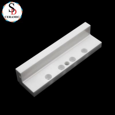 High Precision Zirconia Ceramic Angle Bracket Multi-Hole Ceramic Fixing Rail for Semiconductor Processing