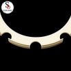 99% Alumina Ceramic Insulating Ring With Locating Slots Circular Component for Electronic Processing Equipment