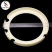 99% Alumina Ceramic Insulating Ring With Locating Slots Circular Component for Electronic Processing Equipment